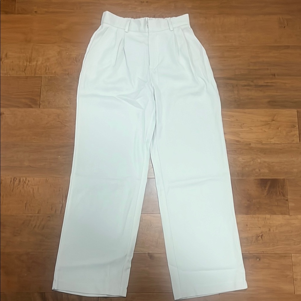 Elegant White High-Waisted Pants